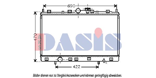 AKS DASIS Radiators, Motora dzesēšanas sistēma 140094N